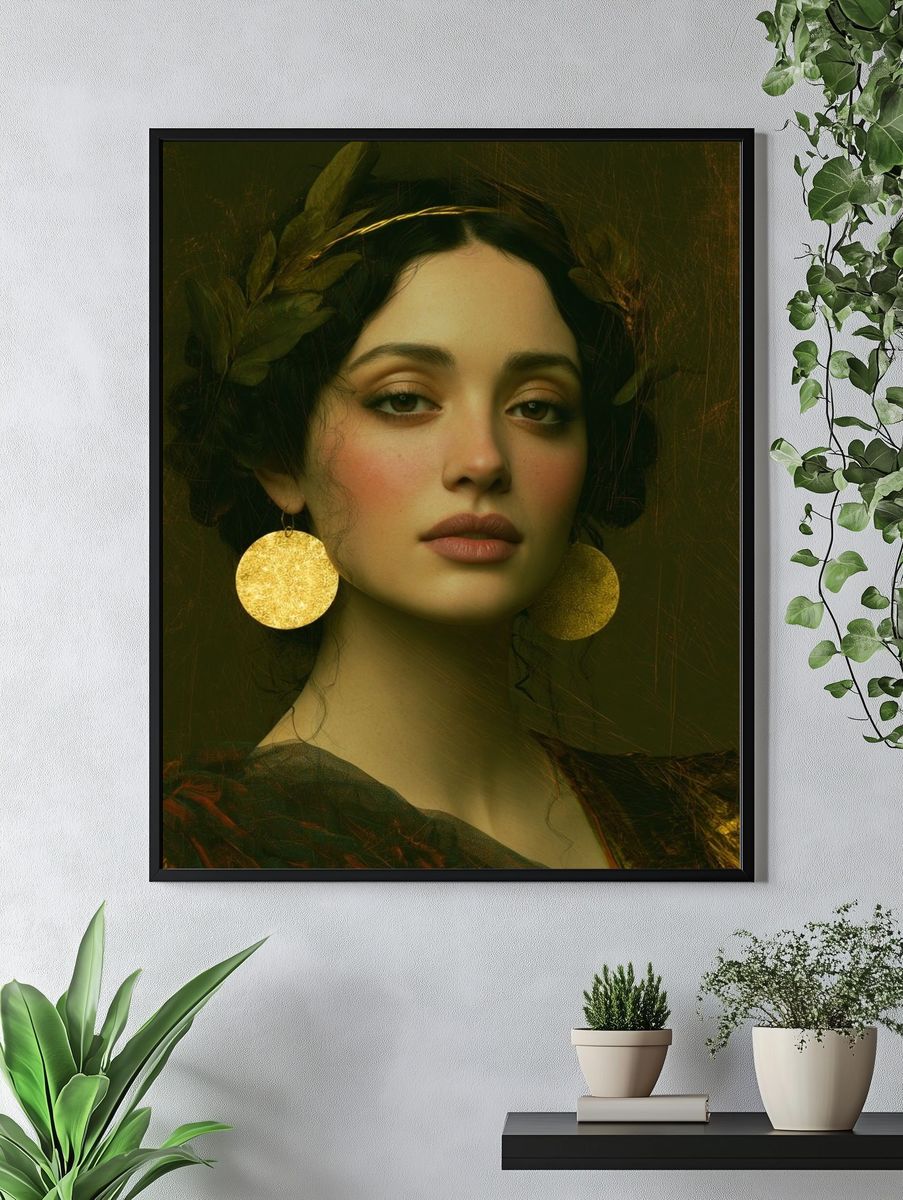 Laurel Crown Portrait Print. — room view 4