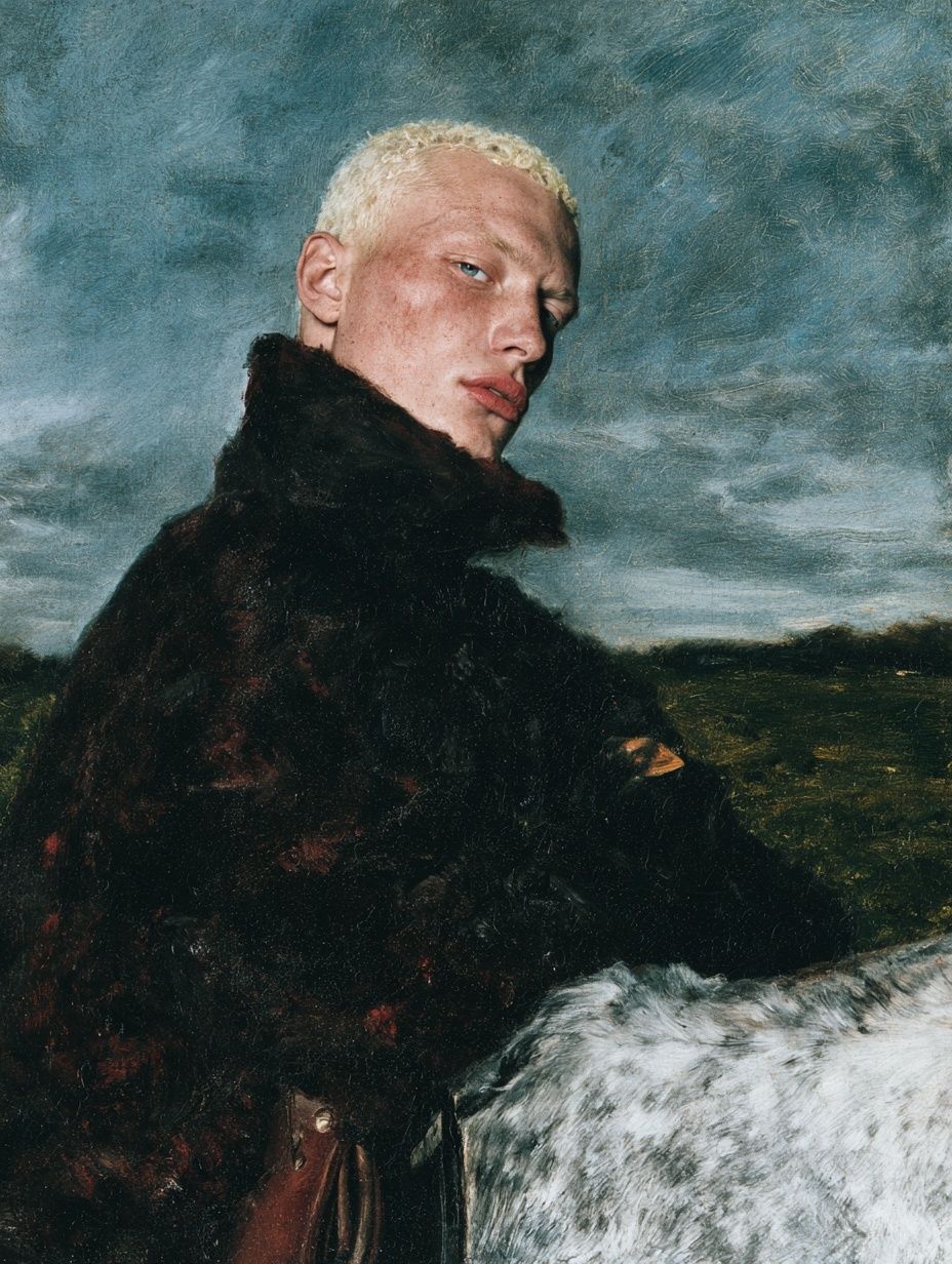 Bleached Portrait Fine-Art Poster. poster — fine-art art