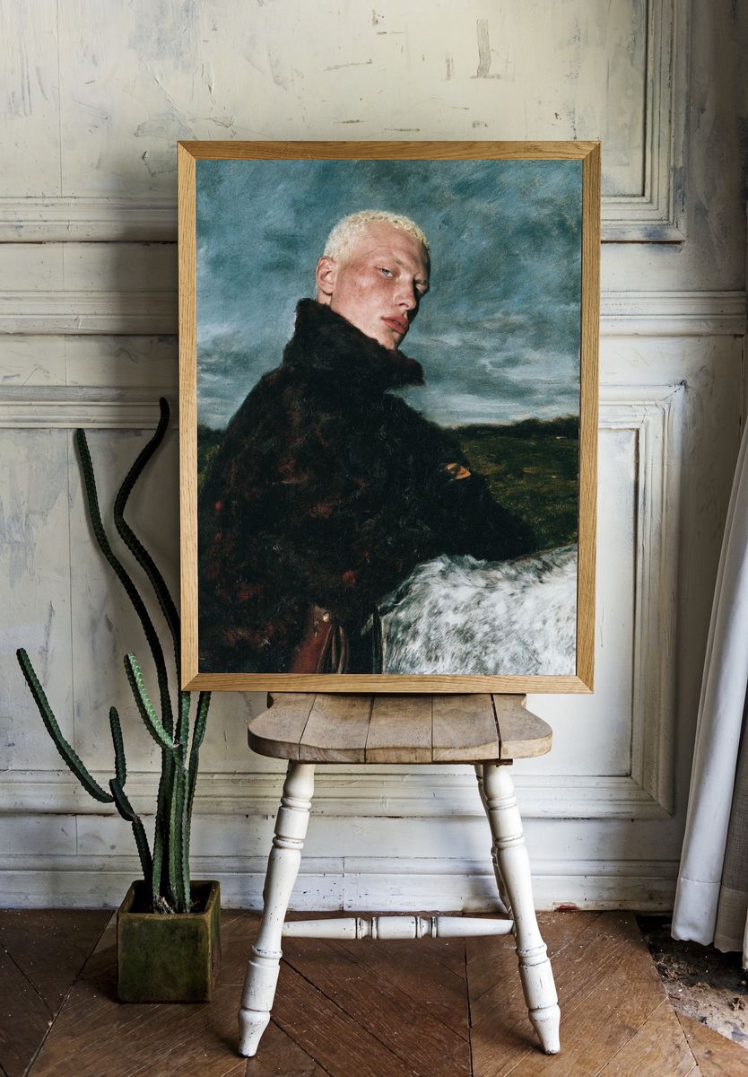 Bleached Portrait Fine-Art Poster. room preview