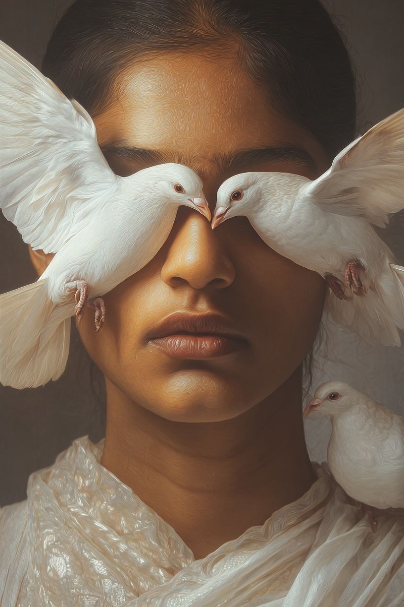 Dove Portrait Fine-Art Poster. poster detail