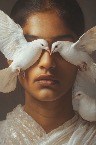 Dove Portrait Fine-Art Poster.