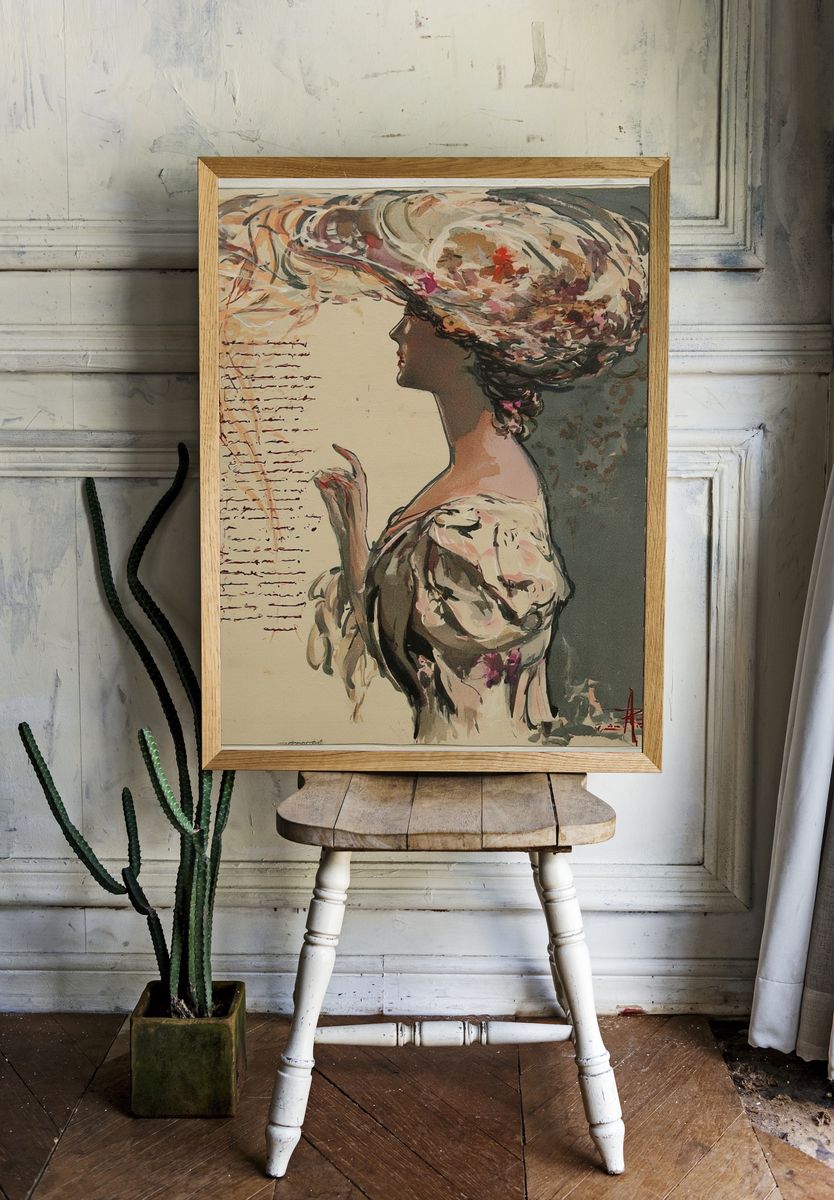 Elegant Woman Portrait Fine-Art Print. room preview