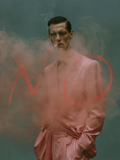 Smoky Pink Fashion Portrait Poster. poster