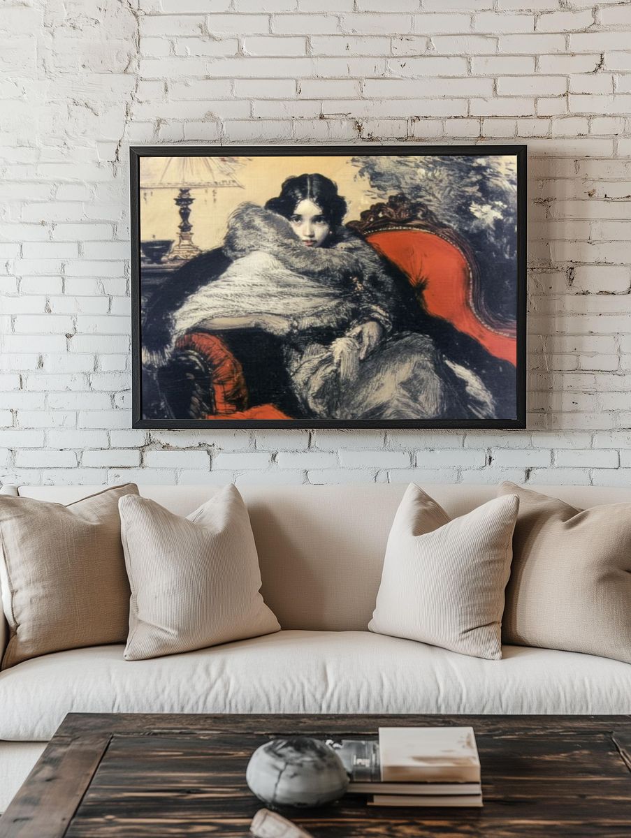 Portrait in Fur Fine-Art Print. room preview