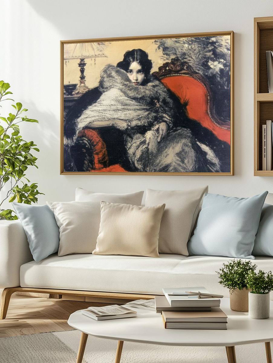 Portrait in Fur Fine-Art Print. — room view 2