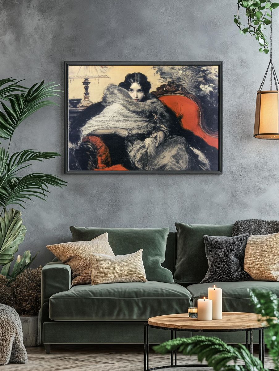 Portrait in Fur Fine-Art Print. — room view 4