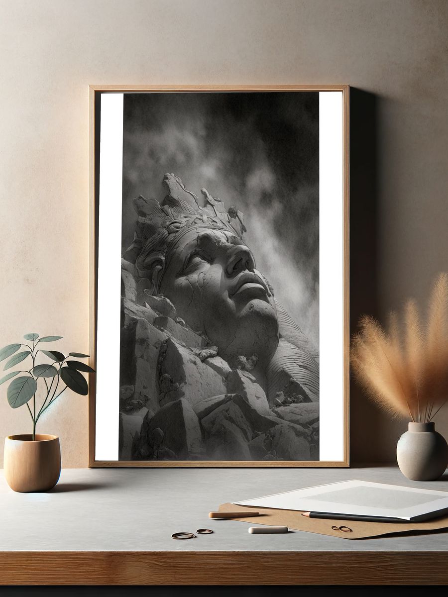 Majestic Stone Face — Fine Art Print. — room view 2