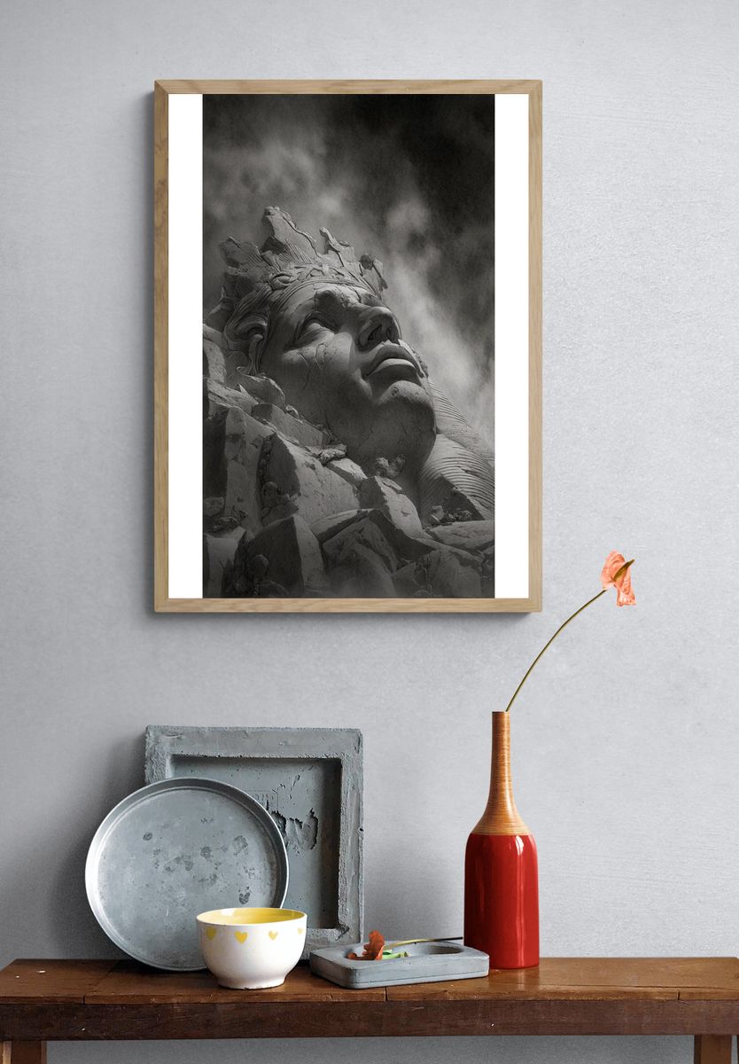 Majestic Stone Face — Fine Art Print. — room view 3