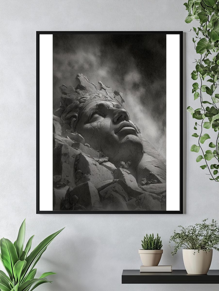 Majestic Stone Face — Fine Art Print. — room view 4
