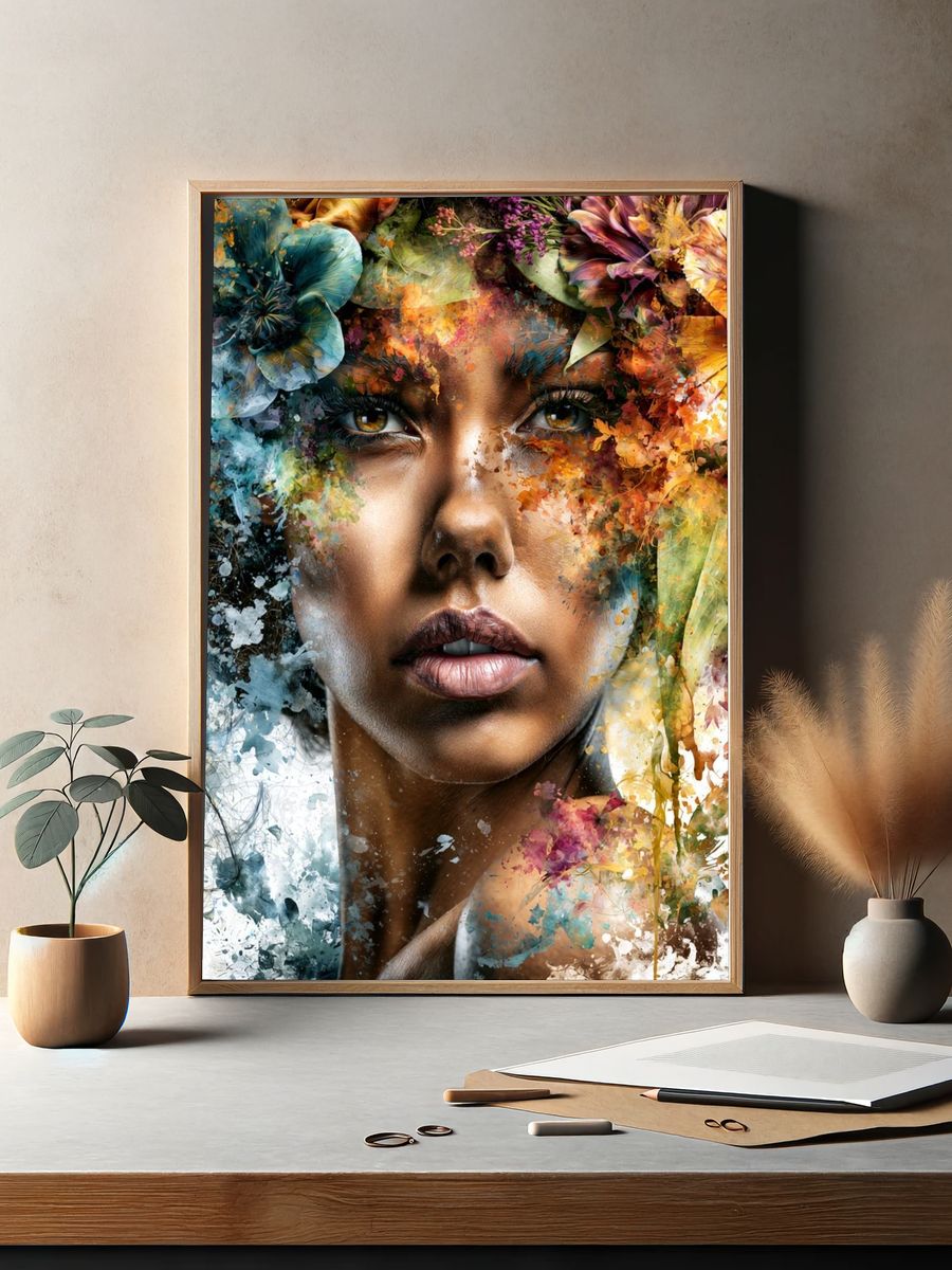 Floral Portrait Fine-Art Print. — room view 2
