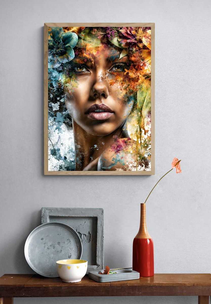 Floral Portrait Fine-Art Print. — room view 3