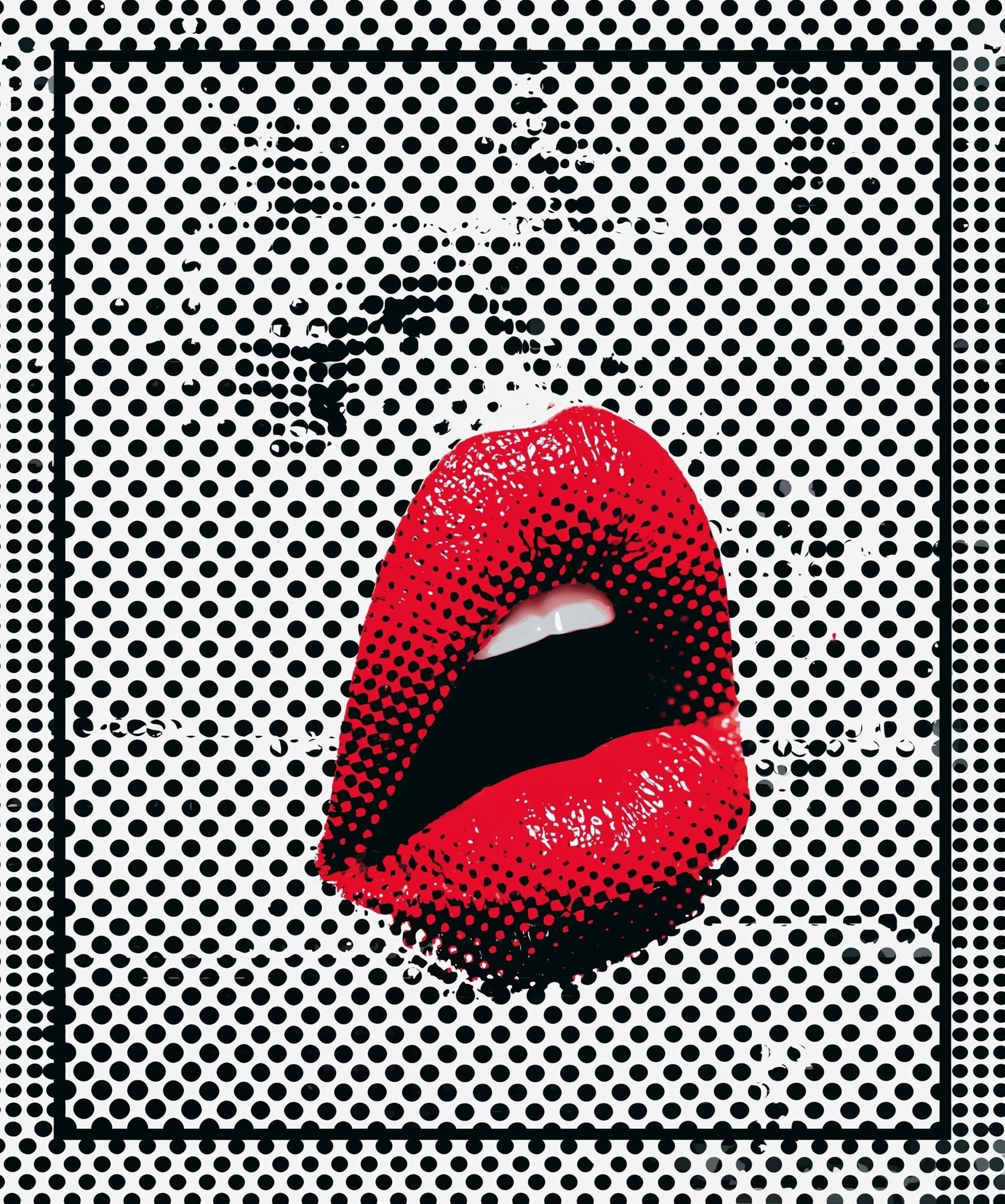 Pop Art Lips Poster. poster detail
