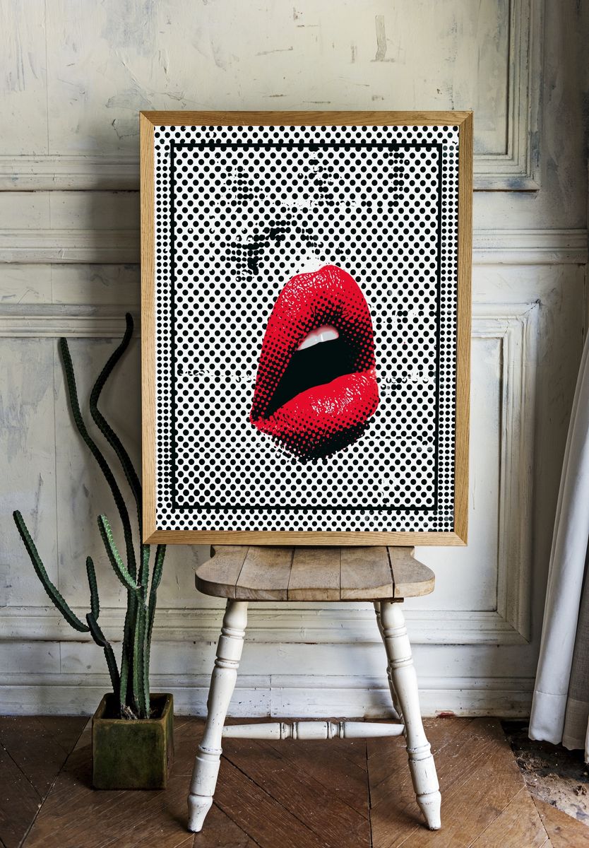 Pop Art Lips Poster. room preview