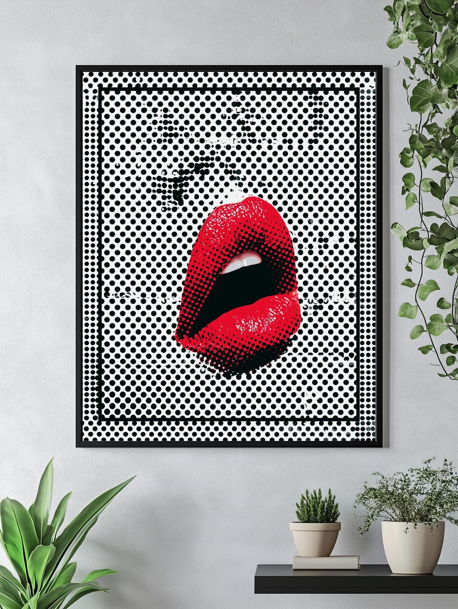 Pop Art Lips Poster. — room view 4