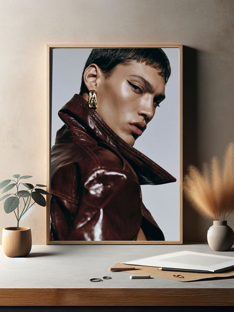 Editorial Fashion Portrait Poster. — room view 2