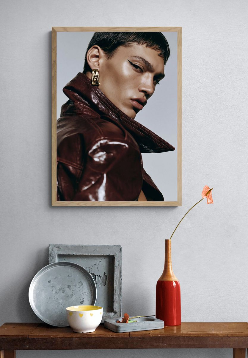 Editorial Fashion Portrait Poster. — room view 3