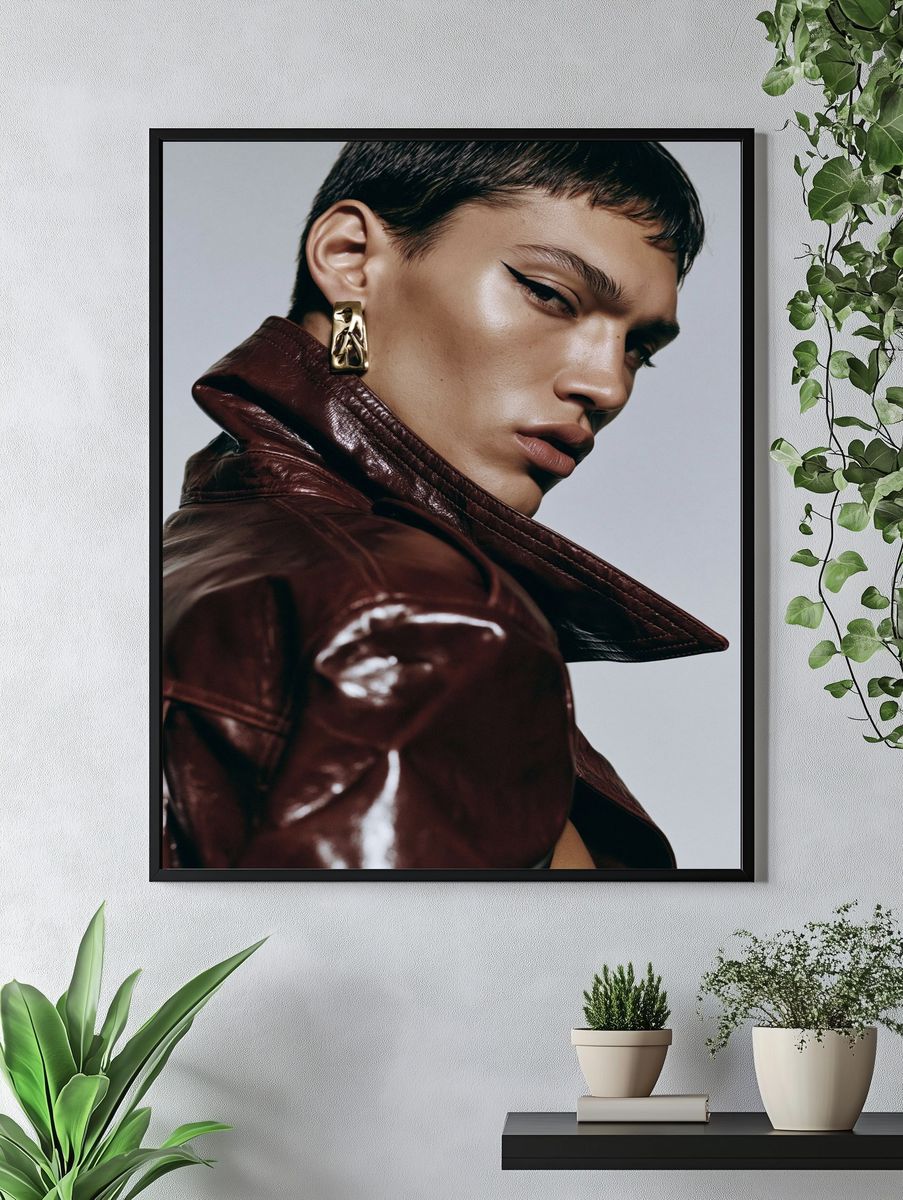 Editorial Fashion Portrait Poster. — room view 4