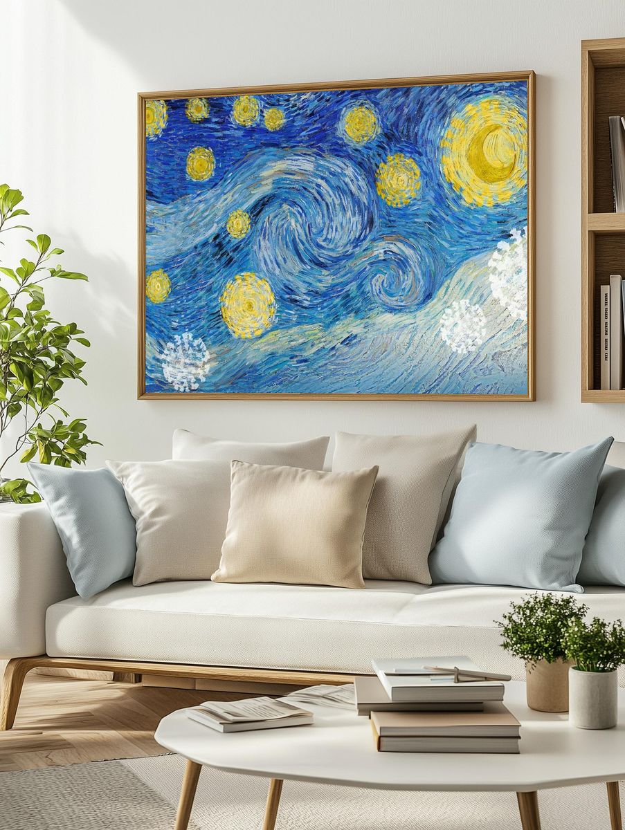Van Gogh's Starry Night coronavirus. — room view 2