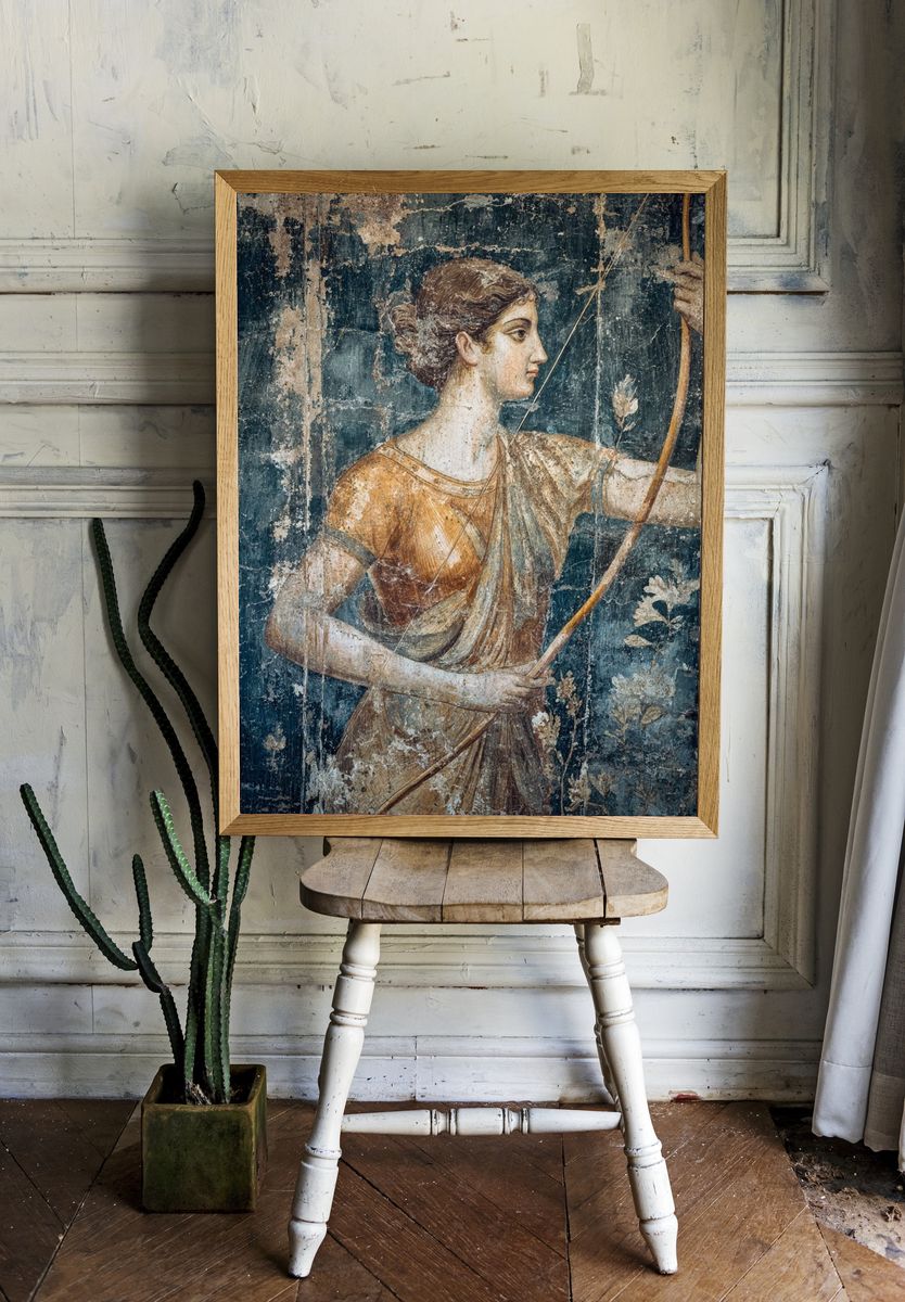 Ancient Greek Archer — Fine Art Print. — room view 1