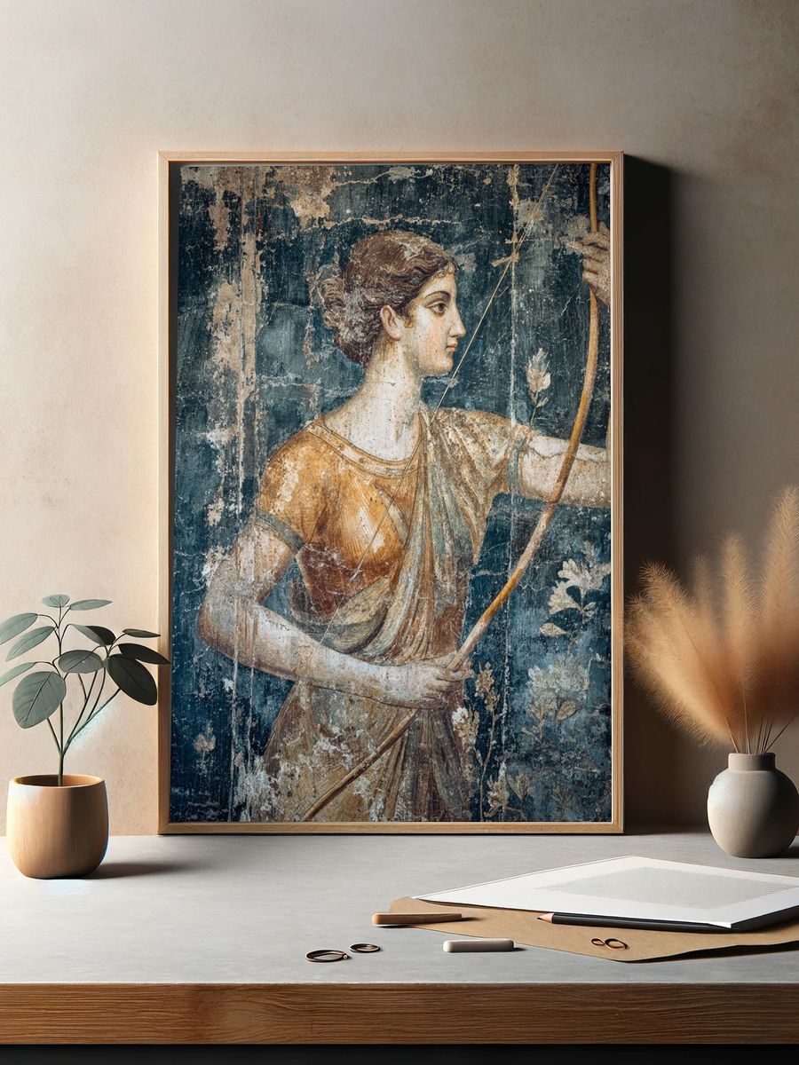 Ancient Greek Archer — Fine Art Print. — room view 2