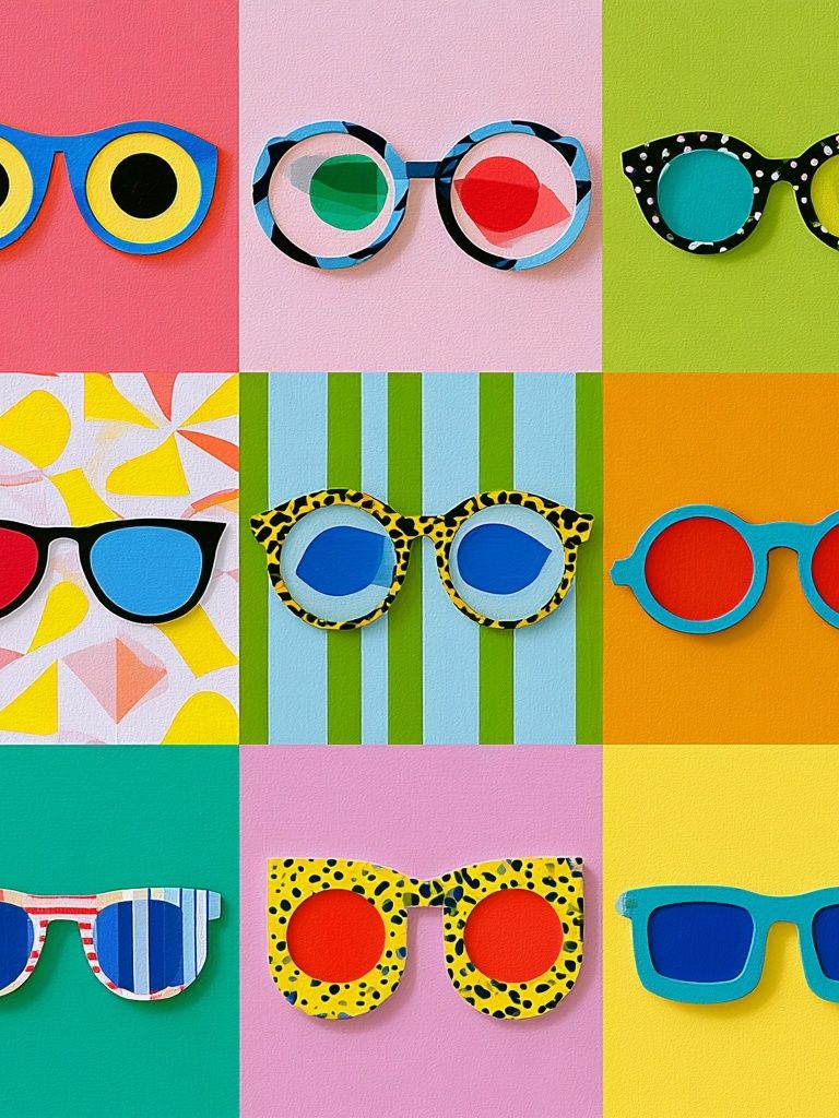 Colorful Sunglasses Pop Art Poster. poster — fine-art art