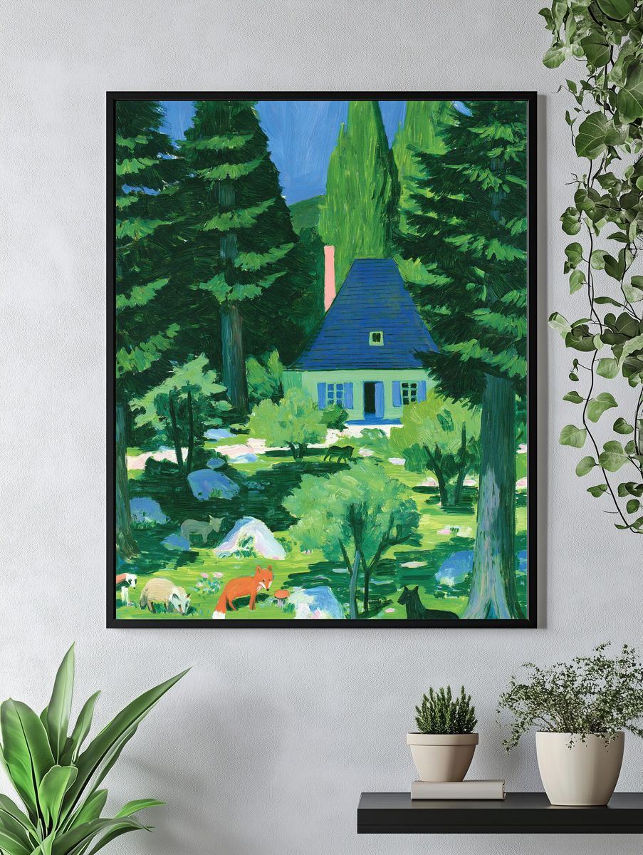 Forest Cottage — Fine-Art Print. — room view 4