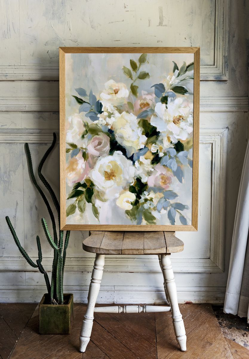 Soft Floral Bouquet Fine-Art Print. — room view 1