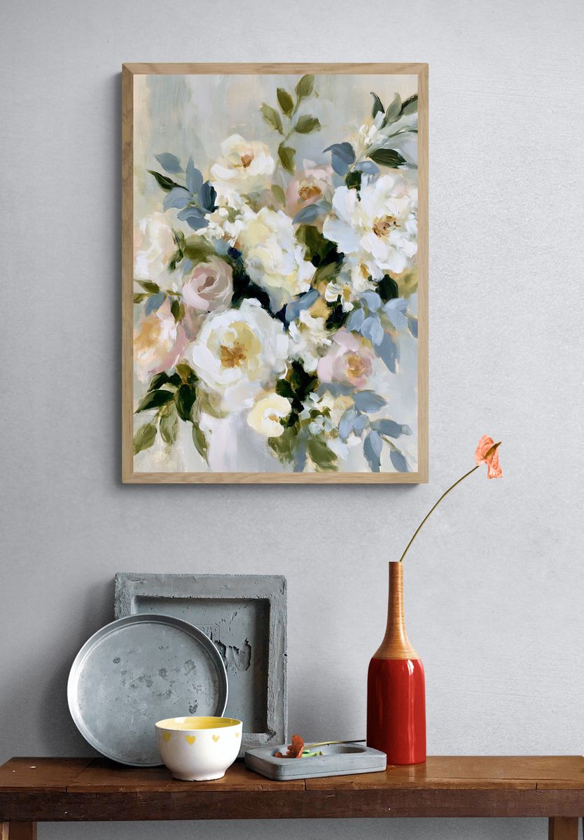 Soft Floral Bouquet Fine-Art Print. — room view 3