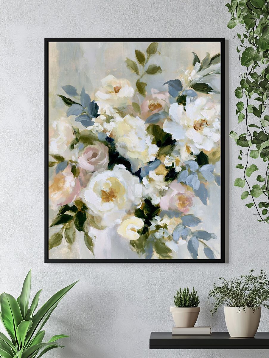 Soft Floral Bouquet Fine-Art Print. — room view 4