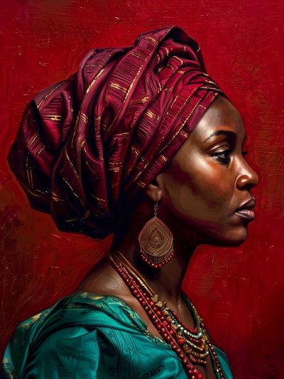 African Woman Portrait Fine-Art Poster.
