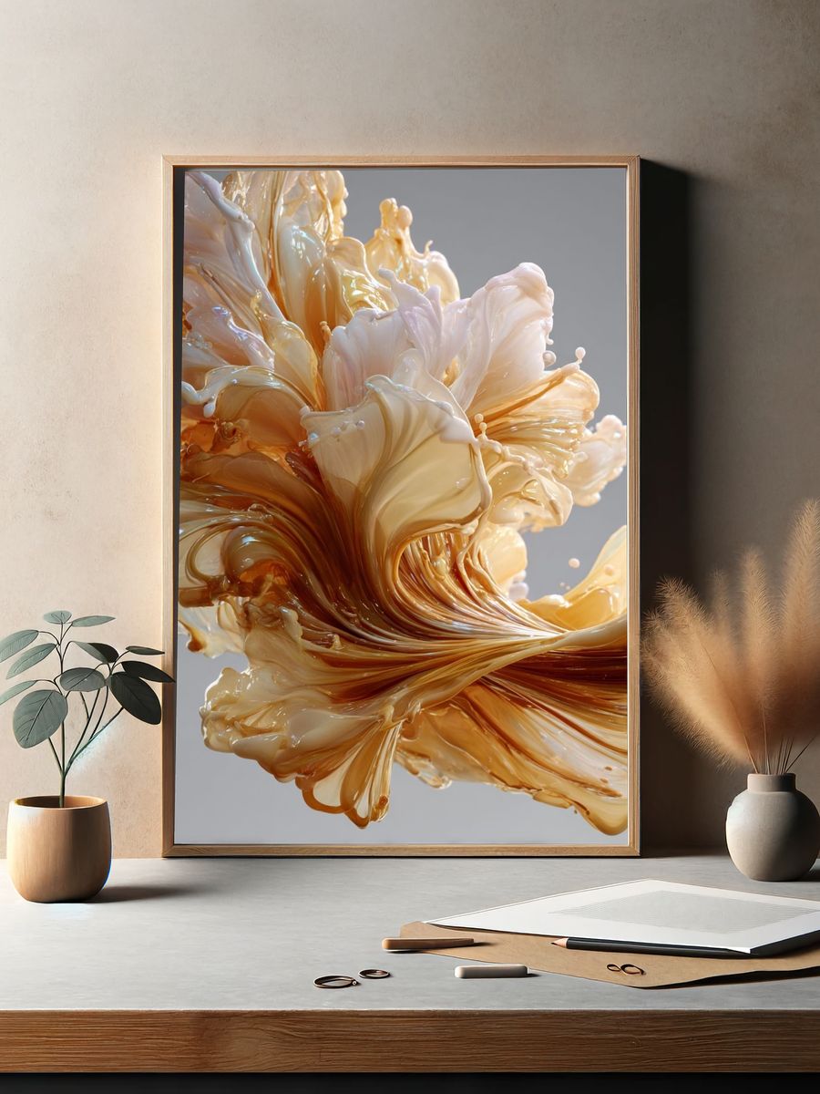 Fluid Abstract Art Poster. — room view 2