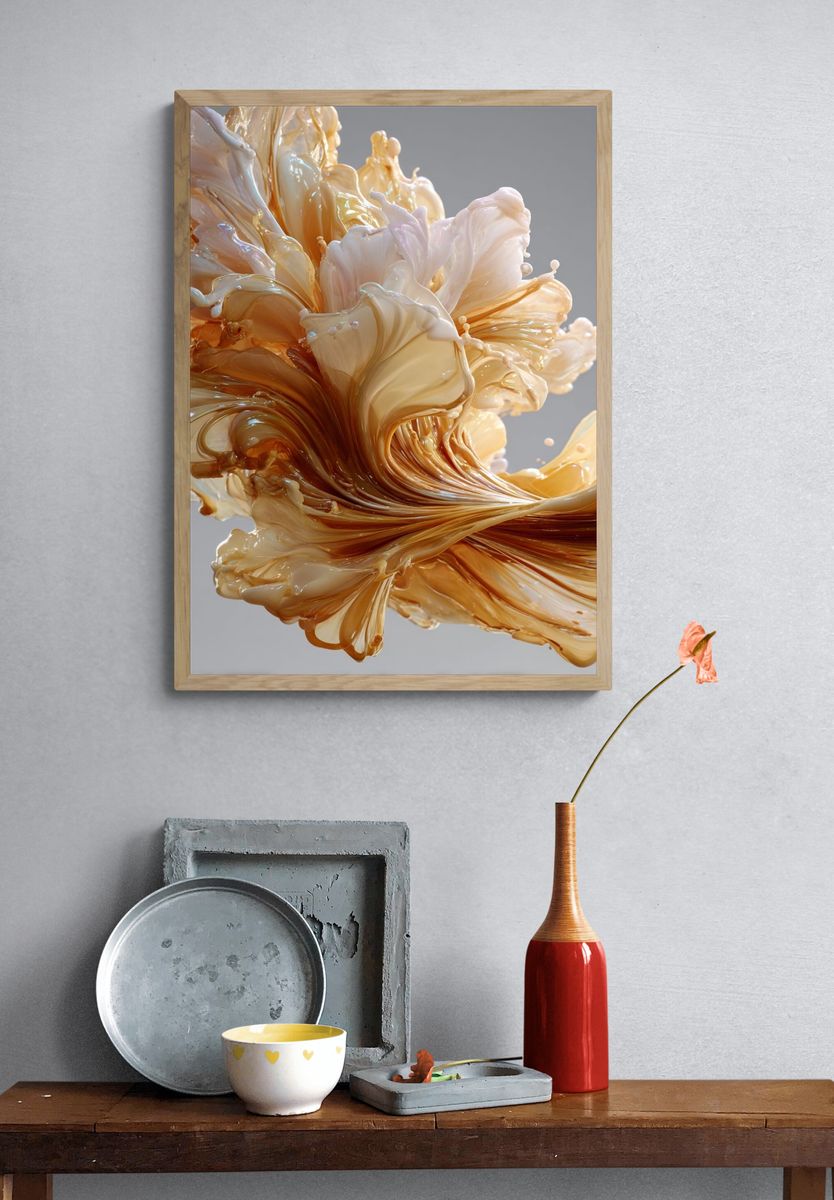 Fluid Abstract Art Poster. — room view 3
