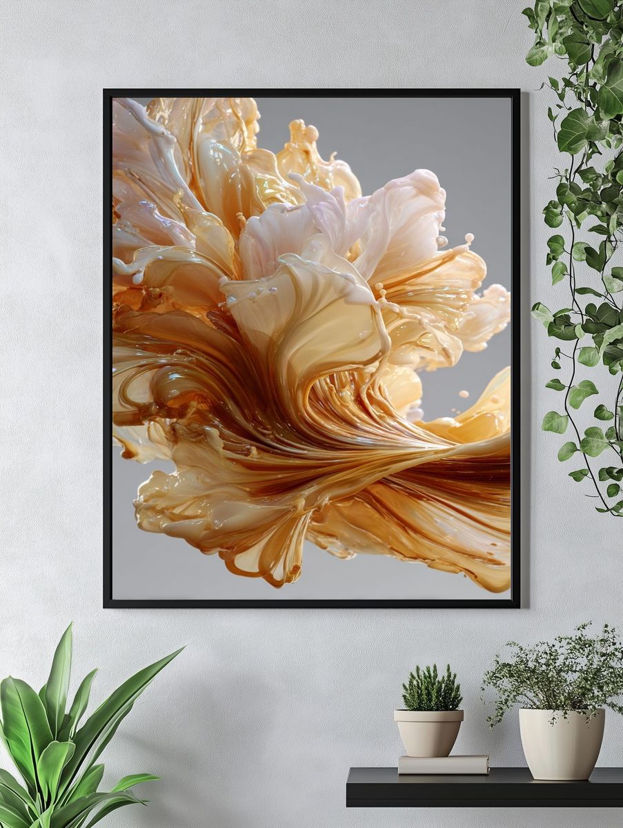 Fluid Abstract Art Poster. — room view 4