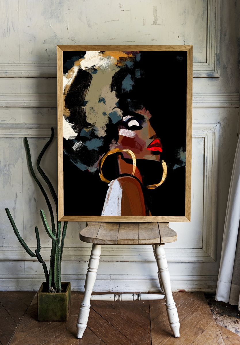 Abstract Fashion Portrait Poster. room preview