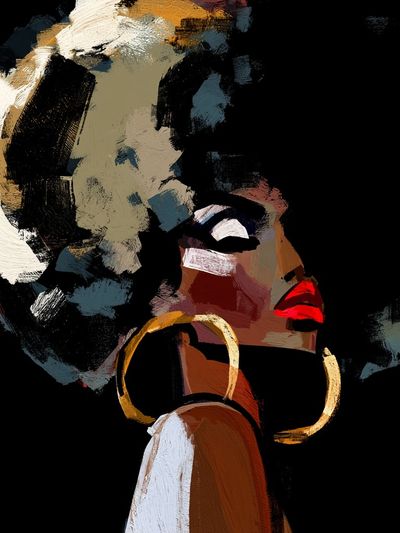 Abstract Fashion Portrait Poster.