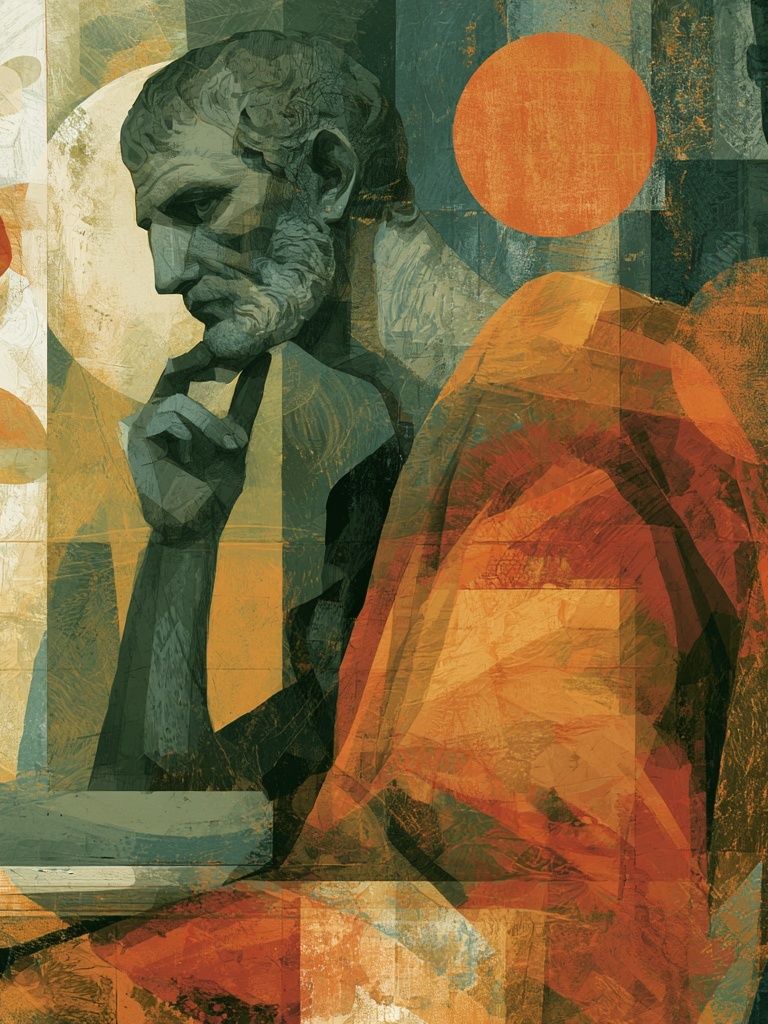Abstract Thinker Contemporary Print. poster — fine-art art
