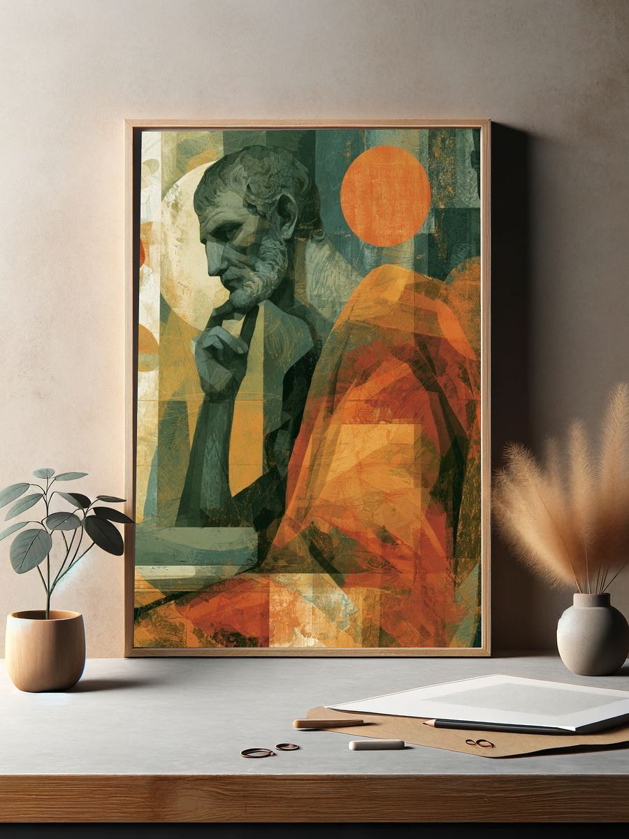 Abstract Thinker Contemporary Print. — room view 2