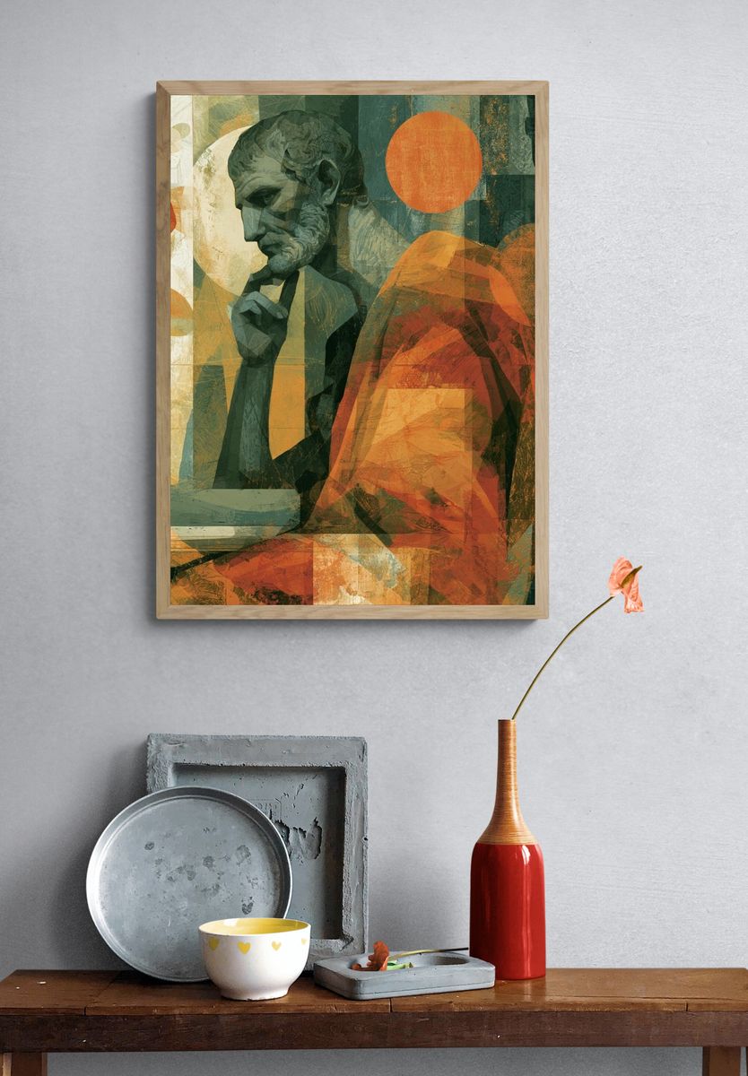 Abstract Thinker Contemporary Print. — room view 3