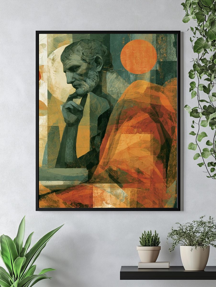 Abstract Thinker Contemporary Print. — room view 4