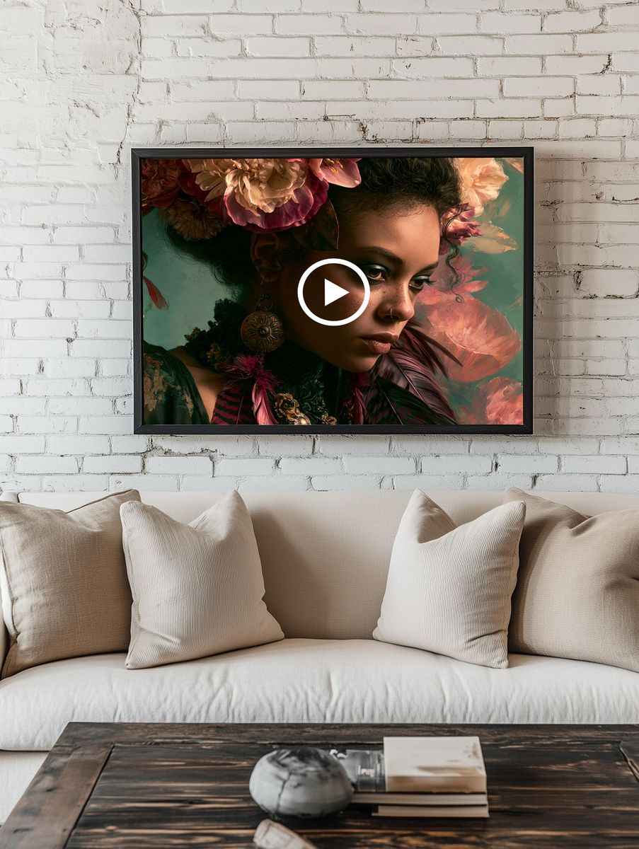 Floral Portrait — Fine-Art Print. room preview