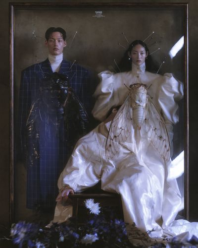 Avant-Garde Fashion Portrait Print.