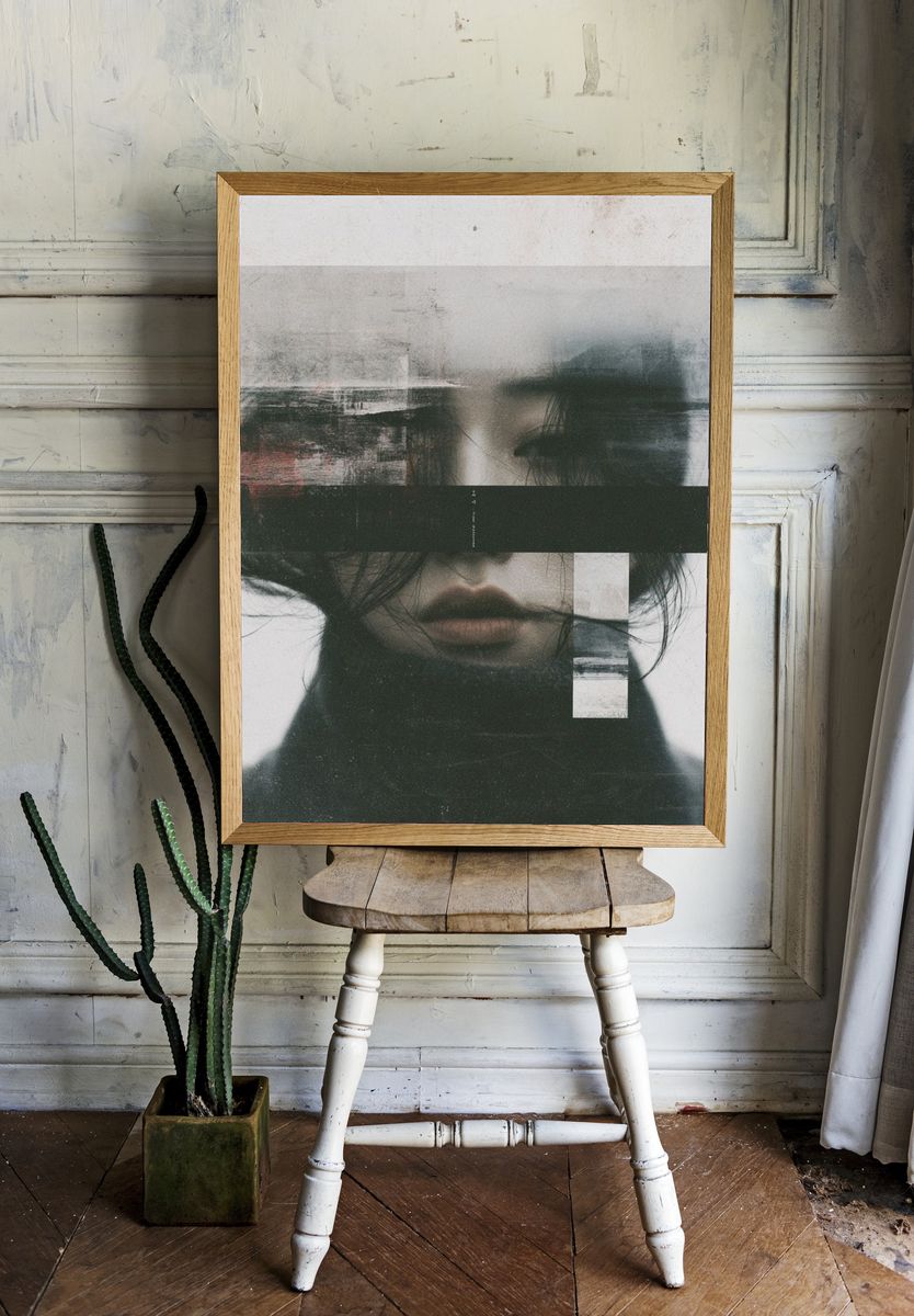 Abstract Portrait — Fine Art Print. room preview
