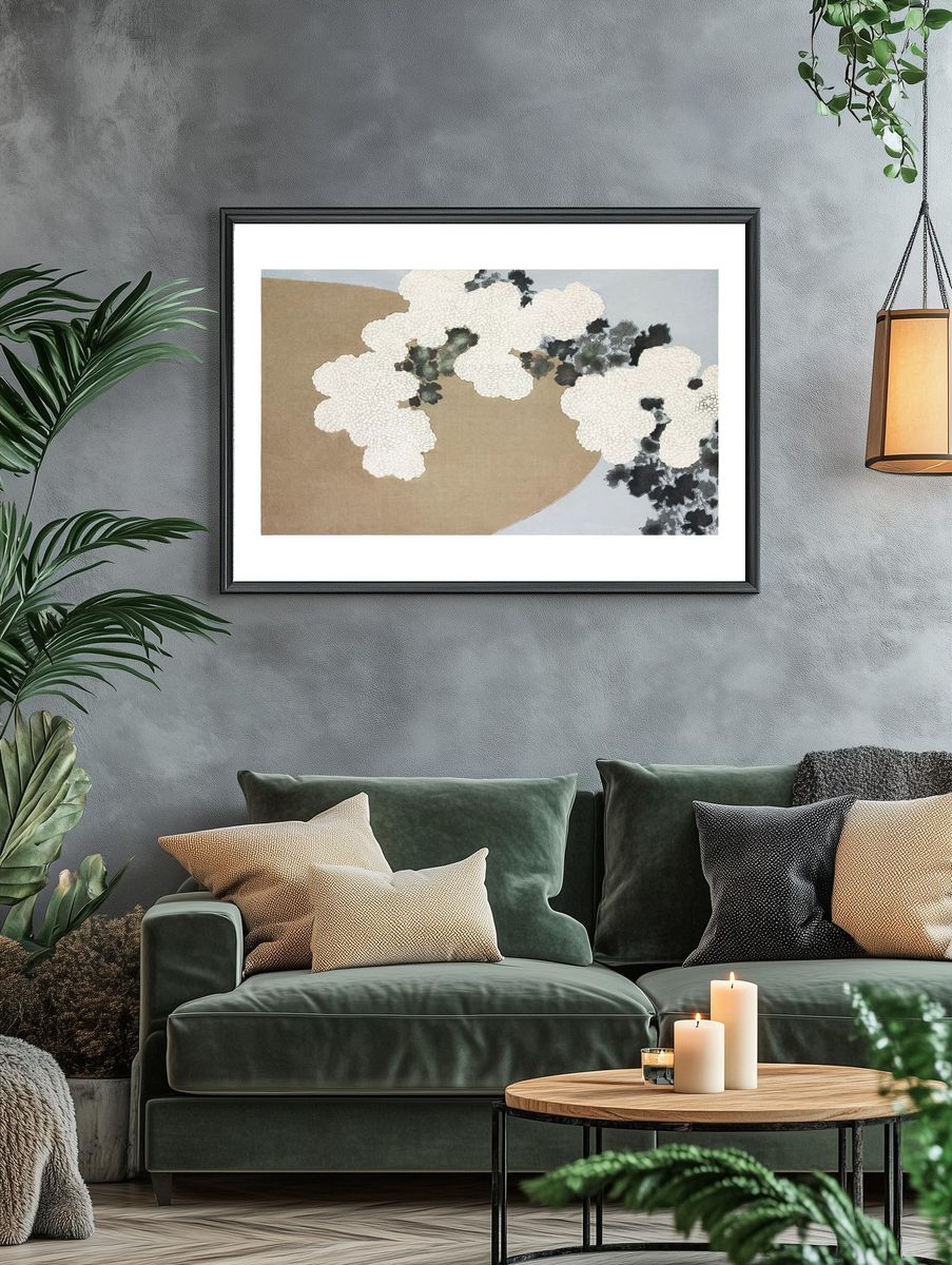 Floral Abstract — Minimalist Print. — room view 4
