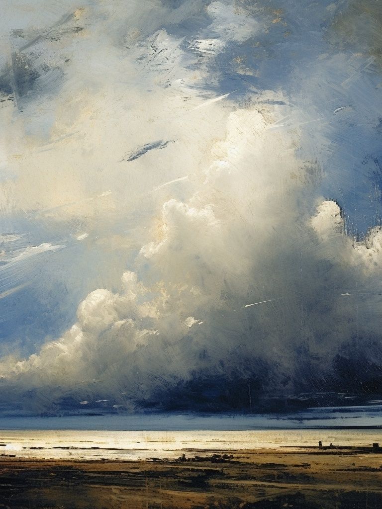 Dramatic Seascape Clouds Print. poster detail