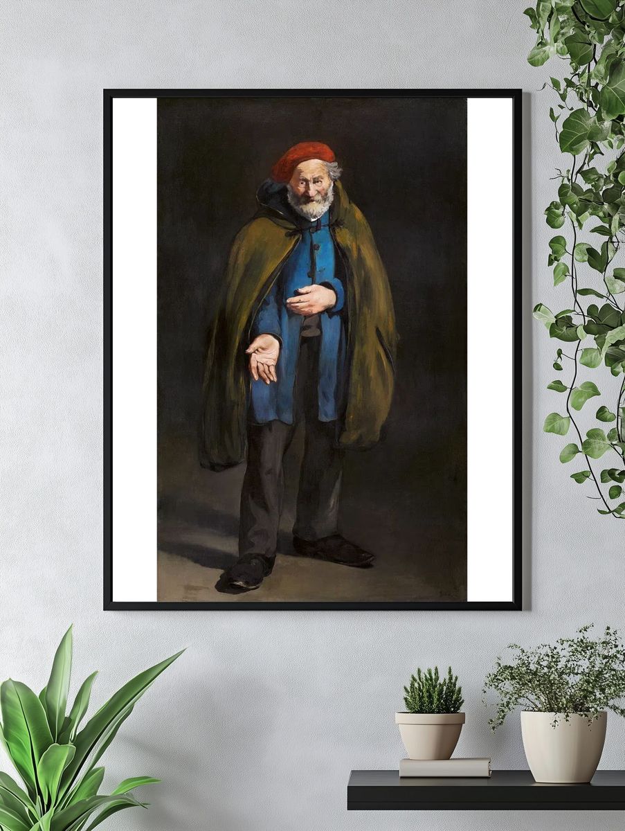 Old Man in Cloak — Fine Art Print. — room view 4