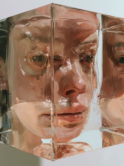 Fragmented Face Surrealism Print.