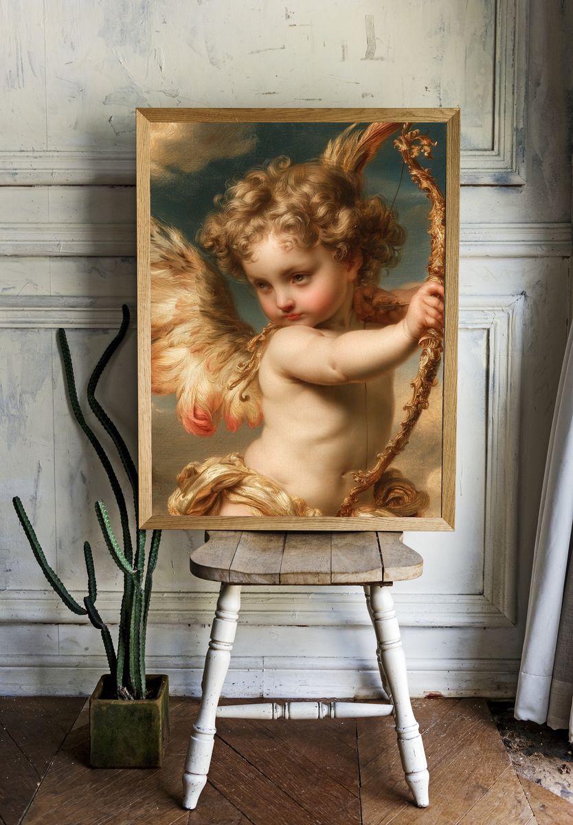 Cherubic Angel Fine-Art Poster. room preview