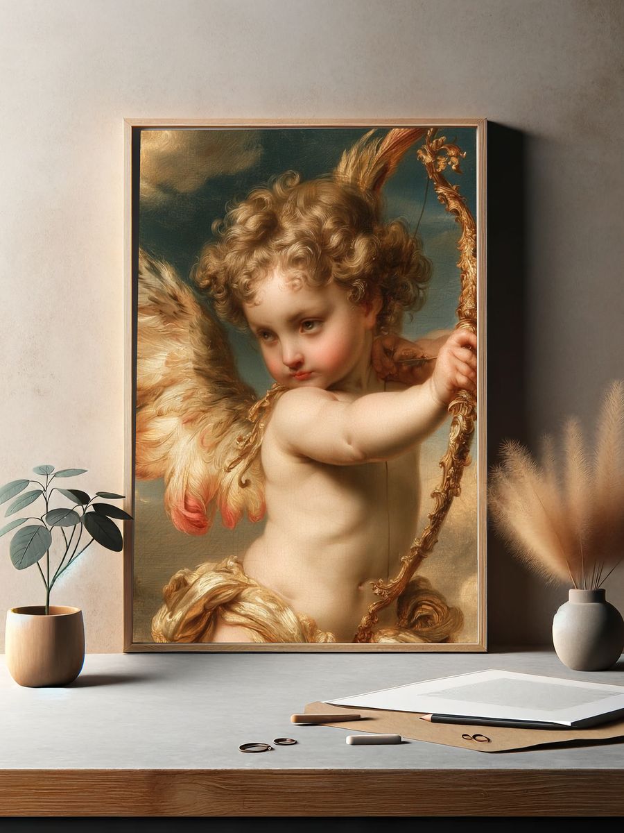 Cherubic Angel Fine-Art Poster. — room view 2