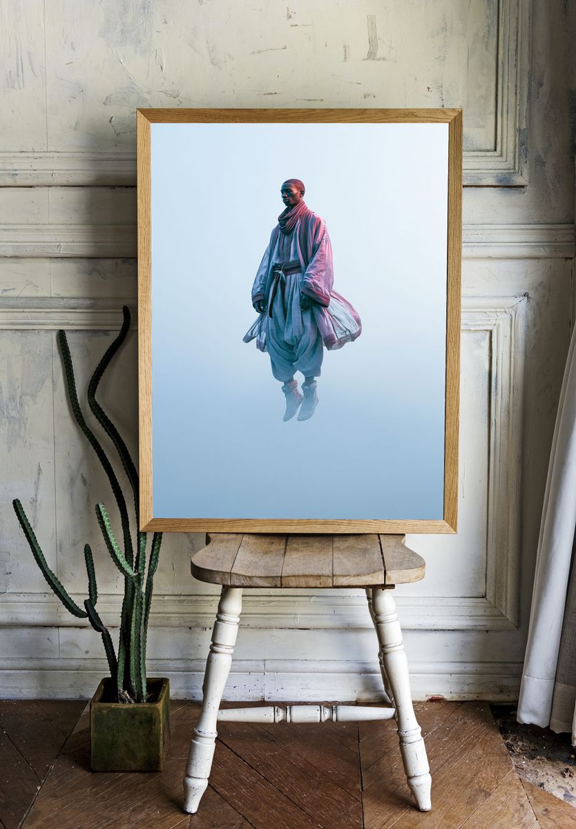 Floating Fashion Portrait Poster. room preview