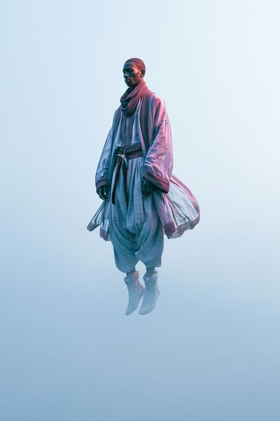 Floating Fashion Portrait Poster. poster